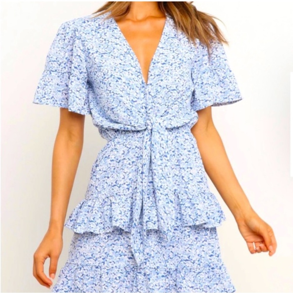 Petal & Pup Floral Blue Dress